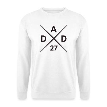 dad_27 - Unisex Pullover - Weiß - Vorne - Alina (178cm) & Michal (187cm)