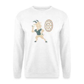 Darts Ziege Triple Zwanzig Kneipe Dartspieler - Unisex Pullover - Weiß - Vorne - Alina (178cm) & Michal (187cm)