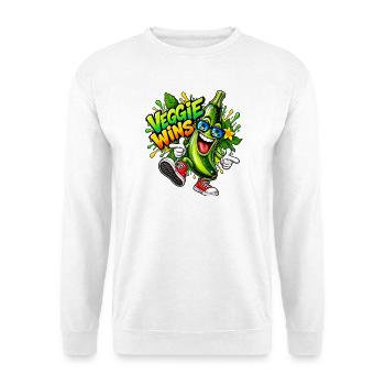 Coole Zucchini - Unisex Pullover - Weiß - Vorne - Alina (178cm) & Michal (187cm)