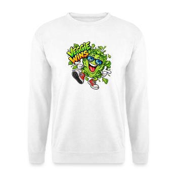 Cooler Salat - Unisex Pullover - Weiß - Vorne - Alina (178cm) & Michal (187cm)