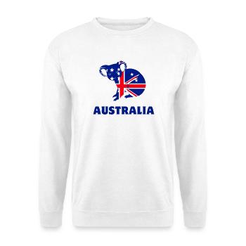 Australien-Koala - Unisex Pullover - Weiß - Vorne - Alina (178cm) & Michal (187cm)