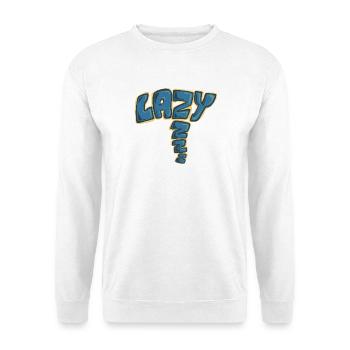 Faul, ein gezogenes Wort - Unisex Pullover - Weiß - Vorne - Alina (178cm) & Michal (187cm)