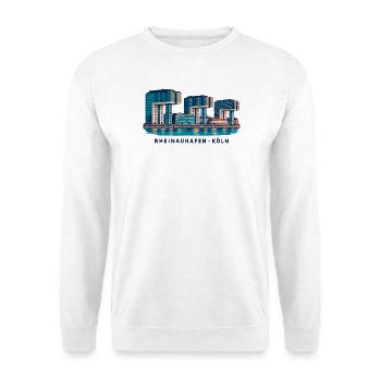 Rheinauhafen Köln - Unisex Pullover - Weiß - Vorne - Alina (178cm) & Michal (187cm)