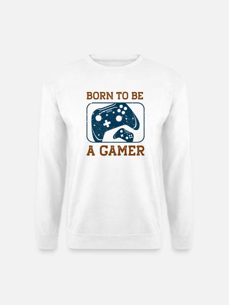 Geboren, um ein Gamer zu sein - Unisex Pullover - Weiß