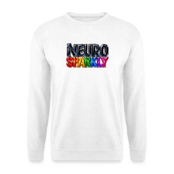 Neuro Sparkly - Unisex Pullover - Weiß - Vorne - Alina (178cm) & Michal (187cm)