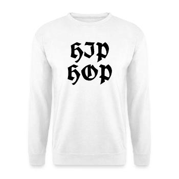 Gothic Hip Hop Logo - Unisex Pullover - Weiß - Vorne - Alina (178cm) & Michal (187cm)