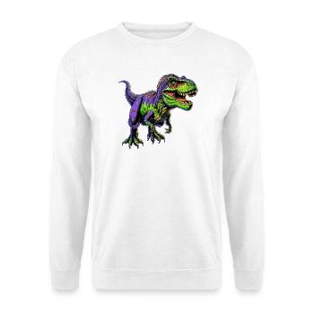 Dinosaurier - Unisex Pullover - Weiß - Vorne - Alina (178cm) & Michal (187cm)