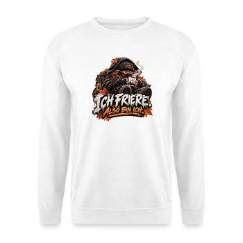 Ich Friere, also bin ich - Unisex Pullover - Weiß - Vorne - Alina (178cm) & Michal (187cm)