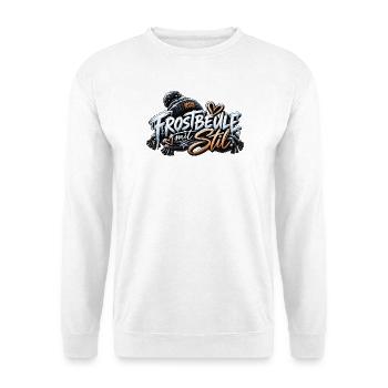 Frostbeule mit Stil - Unisex Pullover - Weiß - Vorne - Alina (178cm) & Michal (187cm)