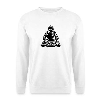 DJ Disc Jockey - Unisex Pullover - Weiß - Vorne - Alina (178cm) & Michal (187cm)