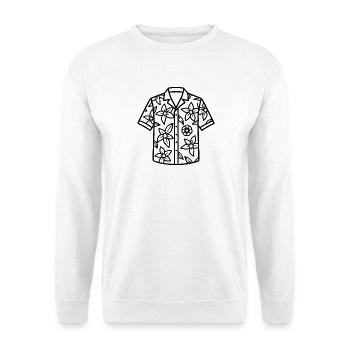 Schlichtes Aloha-Hemd - Unisex Pullover - Weiß - Vorne - Alina (178cm) & Michal (187cm)