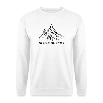 Der Berg Ruft Wandershirt  - Unisex Pullover - Weiß - Vorne - Alina (178cm) & Michal (187cm)