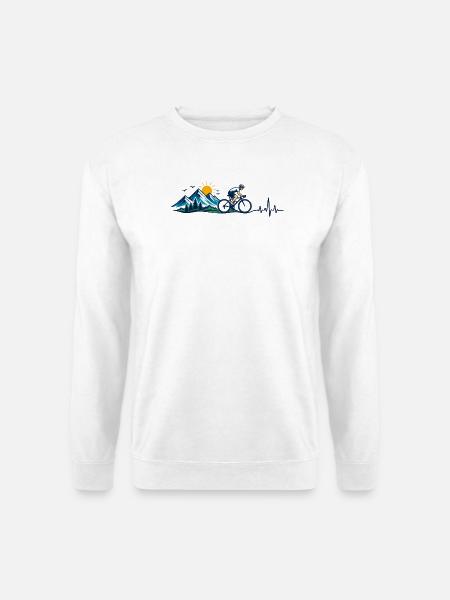Outdoor-Mountainbiken - Unisex Pullover - Weiß