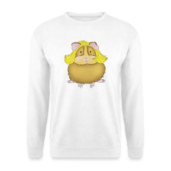 Meerschweinchen Blond Glamour - Unisex Pullover - Weiß - Vorne - Alina (178cm) & Michal (187cm)