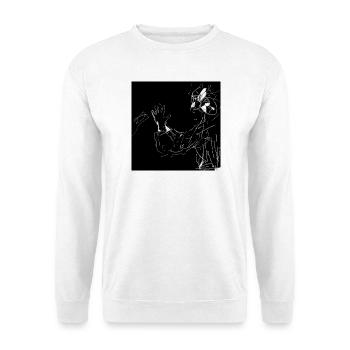 hmmm_whta_isss_dis - Unisex Pullover - Weiß - Vorne - Alina (178cm) & Michal (187cm)