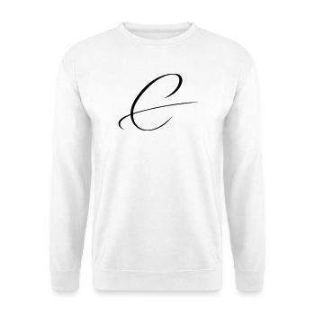 Name mit C Initiale für Clara Charlotte Christian - Unisex Pullover - Weiß - Vorne - Alina (178cm) & Michal (187cm)