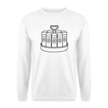 Kölschkranz – Kölsch Stangen Köln - Unisex Pullover - Weiß - Vorne - Alina (178cm) & Michal (187cm)
