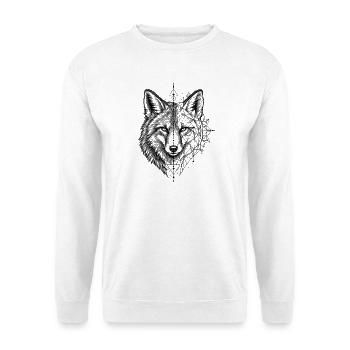 Fuchs – Krafttier der Intuition - Unisex Pullover - Weiß - Vorne - Alina (178cm) & Michal (187cm)