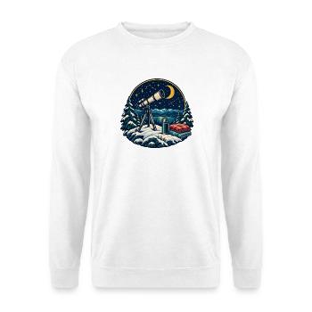 Sternengucker – Gemeinsam in die Nacht - Unisex Pullover - Weiß - Vorne - Alina (178cm) & Michal (187cm)
