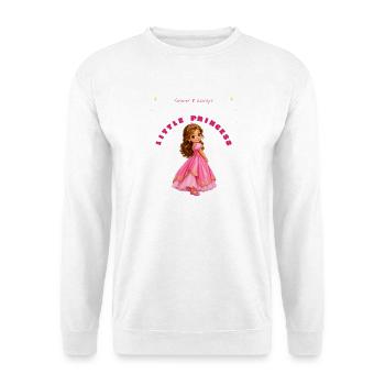 Kleine rosa Prinzessin - Unisex Pullover - Weiß - Vorne - Alina (178cm) & Michal (187cm)