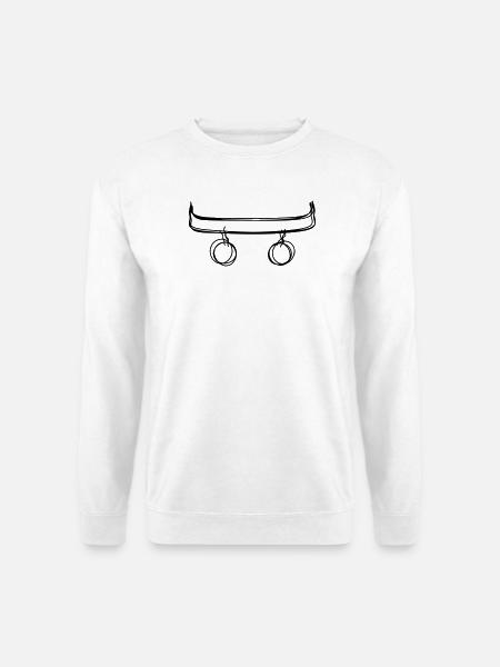 Skateboard handgezeichnet - Unisex Pullover - Weiß
