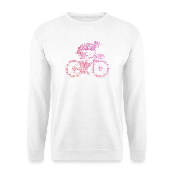Geschenkidee für einen Roadbike mit Roadbike - Unisex Pullover - Weiß - Vorne - Alina (178cm) & Michal (187cm)