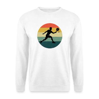 Padel Schuhe Fans und Padel Tasche passen zusammen - Unisex Pullover - Weiß - Vorne - Alina (178cm) & Michal (187cm)