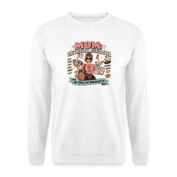 Mom Multitasker: Original - Unisex Pullover - Weiß - Vorne - Alina (178cm) & Michal (187cm)