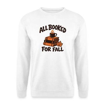 Für den Herbst gebucht - Unisex Pullover - Weiß - Vorne - Alina (178cm) & Michal (187cm)