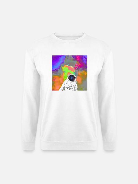 Astronaut im Farbnebel - Unisex Pullover - Weiß