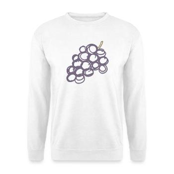 Lavendeltrauben-Cluster-Illustration - Unisex Pullover - Weiß - Vorne - Alina (178cm) & Michal (187cm)