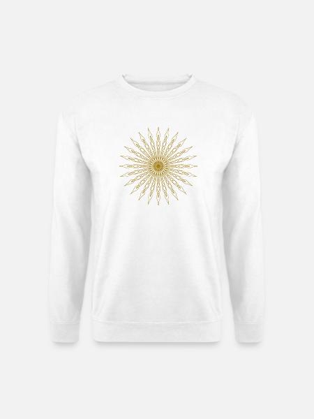 Golden Sunburst-Knoten-Design - Unisex Pullover - Weiß