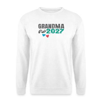 Grandma 2027  - Unisex Pullover - Weiß - Vorne - Alina (178cm) & Michal (187cm)