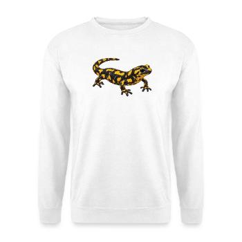 Feuersalamander - Unisex Pullover - Weiß - Vorne - Alina (178cm) & Michal (187cm)