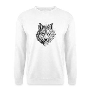 Wolf – Krafttier der Freiheit - Unisex Pullover - Weiß - Vorne - Alina (178cm) & Michal (187cm)