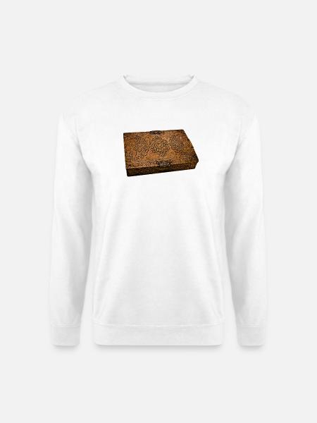 Ornamentiertes Blumenkorb Schatzkästchen - Unisex Pullover - Weiß
