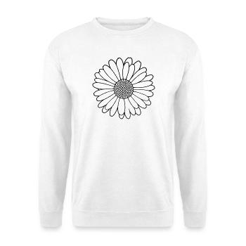 Gänseblümchen – Blüte Frühling Natur - Unisex Pullover - Weiß - Vorne - Alina (178cm) & Michal (187cm)