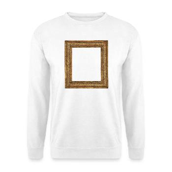 Goldener Bilderrahmen - Unisex Pullover - Weiß - Vorne - Alina (178cm) & Michal (187cm)