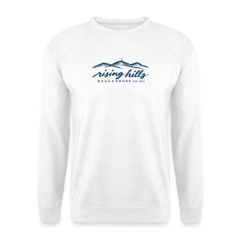 Deggendorf-Shirt rising hills Dreitannenriegel - Unisex Pullover - Weiß - Vorne - Alina (178cm) & Michal (187cm)