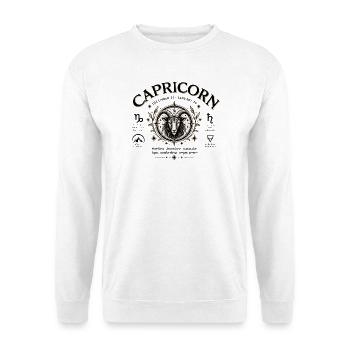 Steinbock-Sternzeichen Hexen-Himmlisches Horoskop - Unisex Pullover - Weiß - Vorne - Alina (178cm) & Michal (187cm)