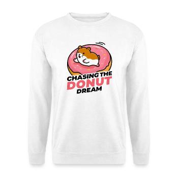 Donut-Traum - Unisex Pullover - Weiß - Vorne - Alina (178cm) & Michal (187cm)
