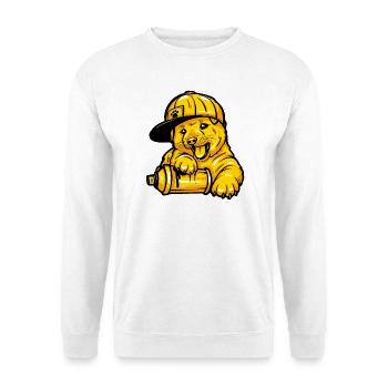 Shiba Inu Hund Tierliebe - Unisex Pullover - Weiß - Vorne - Alina (178cm) & Michal (187cm)