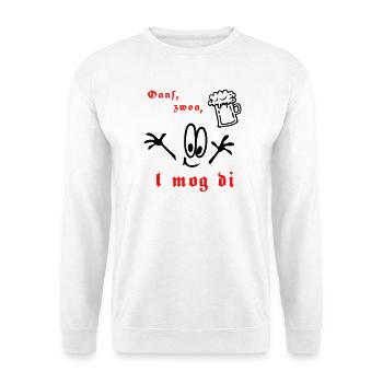 Heimatfest - Unisex Pullover - Weiß - Vorne - Alina (178cm) & Michal (187cm)