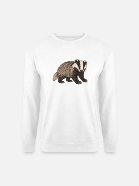 Rasieren, Pinselzeichnen strukturierter Bleistift - Unisex Pullover - Weiß