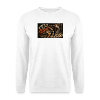 Held der Arbeit Tiger-Action - Unisex Pullover - Weiß - Vorne - Alina (178cm) & Michal (187cm)