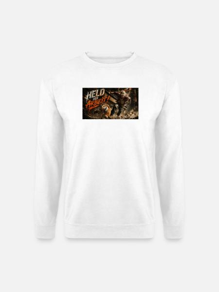 Held der Arbeit Tiger-Action - Unisex Pullover - Weiß
