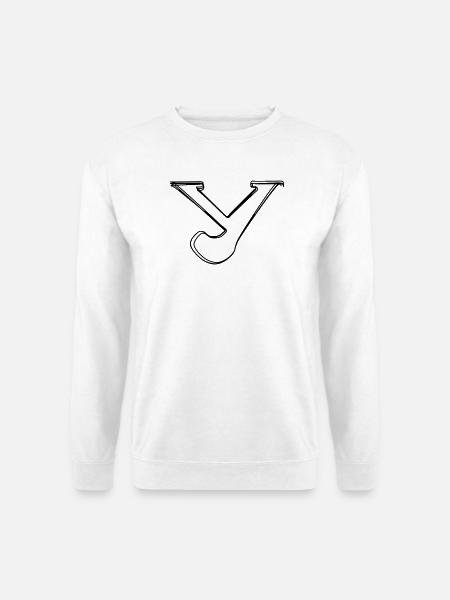 Kleinbuchstabe y handgezeichnet - Unisex Pullover - Weiß