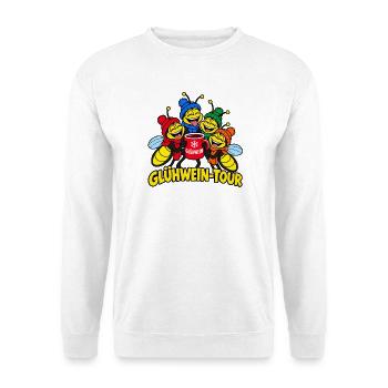 Männer Glühweintour Weihnachtsmarkt - Unisex Pullover - Weiß - Vorne - Alina (178cm) & Michal (187cm)