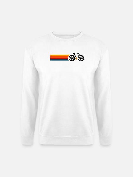 Retro-Sonnenuntergangs-Bunte Schleifen - Unisex Pullover - Weiß
