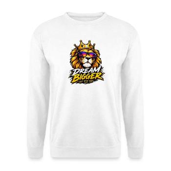 Re Leone Sogna in Grande - Unisex Pullover - Weiß - Vorne - Alina (178cm) & Michal (187cm)